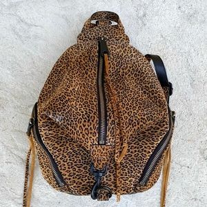 2022 Rebecca Minkoff Cheetah Backpack Small Suede Leather
